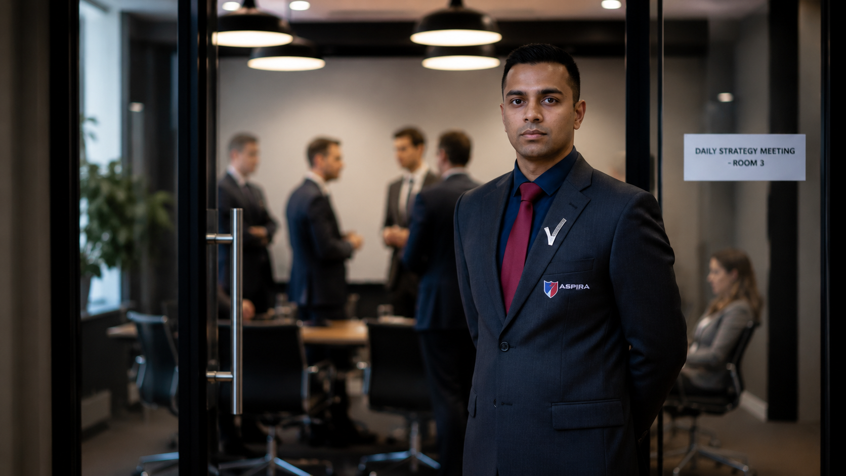 Representatieve beveiliging tijdens een zakelijke bijeenkomst